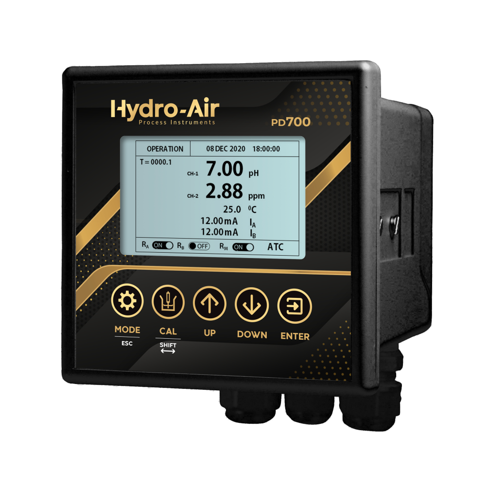 HydroAir Dual Channel pH & Dissolved Oxygen Controller (PD700)